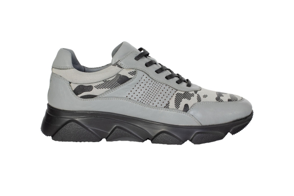 J2035 Grey - Kamu Modèles de chaussures de sport et de confort pour hommes, Collection de chaussures de sport et de confort pour hommes en cuir