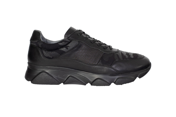 J2035 Black - Kamu Modèles de chaussures de sport et de confort pour hommes, Collection de chaussures de sport et de confort pour hommes en cuir