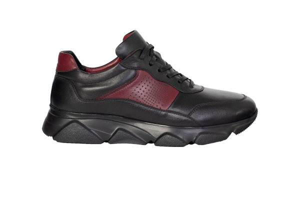 J2035 Black - Bordo Modèles de chaussures de sport et de confort pour hommes, Collection de chaussures de sport et de confort pour hommes en cuir