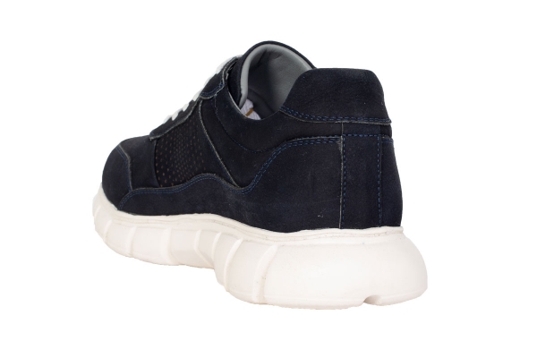 J2035 Nubuck Navy Blue Men's Sports and Comfort Shoes Models, Leather Men's Sports and Comfort Shoes Collection