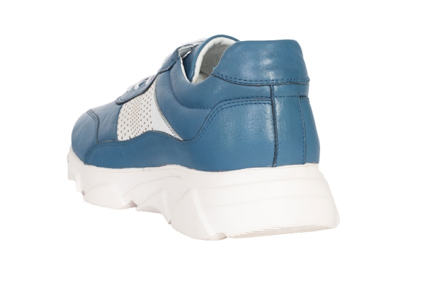 J2035 Blanc-bleu Modèles de chaussures de sport et de confort pour hommes, Collection de chaussures de sport et de confort pour hommes en cuir