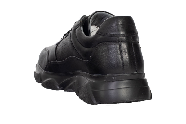 J2035 Noir Modèles de chaussures de sport et de confort pour hommes, Collection de chaussures de sport et de confort pour hommes en cuir