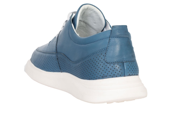 J2061 Blue Men's Sports and Comfort Shoes Models, Leather Men's Sports and Comfort Shoes Collection