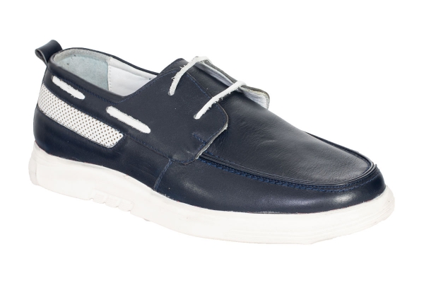 J2071 Navy Blue Men's Sports and Comfort Shoes Models, Leather Men's Sports and Comfort Shoes Collection