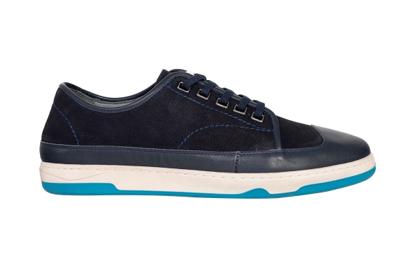 J2075 Nubuck Navy Blue - Nubuck Blue Modèles de chaussures de sport et de confort pour hommes, Collection de chaussures de sport et de confort pour hommes en cuir