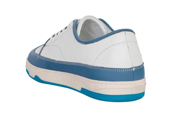 J2075 Blanc-bleu Modèles de chaussures de sport et de confort pour hommes, Collection de chaussures de sport et de confort pour hommes en cuir