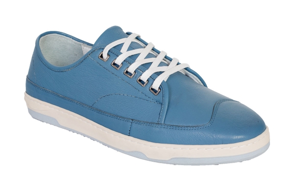 J2075 Blue Men's Sports and Comfort Shoes Models, Leather Men's Sports and Comfort Shoes Collection