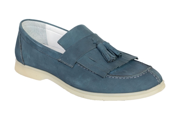 J330 Nubuck Bleu Modèles de chaussures de sport et de confort pour hommes, Collection de chaussures de sport et de confort pour hommes en cuir