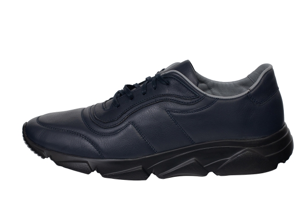 J355 Navy Blue Man Sport Shoe Models, Genuine Leather Man Sport Shoes