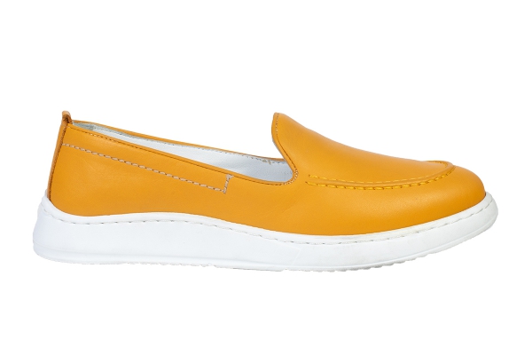 JWC2011 Yellow Women Comfort Shoes Models, Genuine Leather Women Comfort Shoes Collection 2