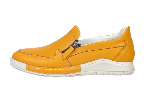 JWC2021 Yellow Women Comfort Shoes Models, Genuine Leather Women Comfort Shoes Collection 2
