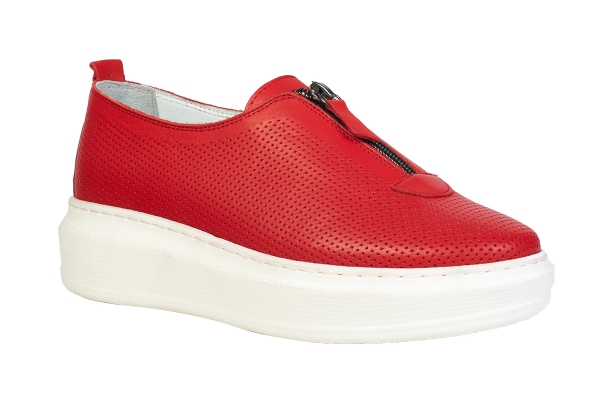 JWC2031 Red Women Comfort Shoes Models, Genuine Leather Women Comfort Shoes Collection 2
