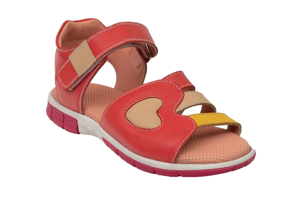 J2144 Red - Red - Cream - Yellow Kids Sandals Models