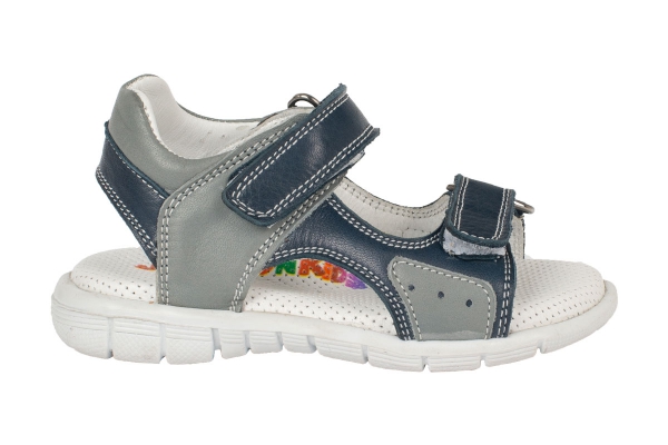 J2146 Navy Blue - Grey Kids Sandals Models