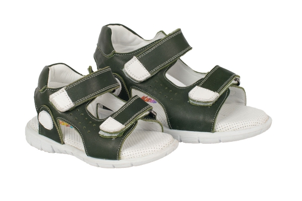 J2147 KHaki - White Kids Sandals Models