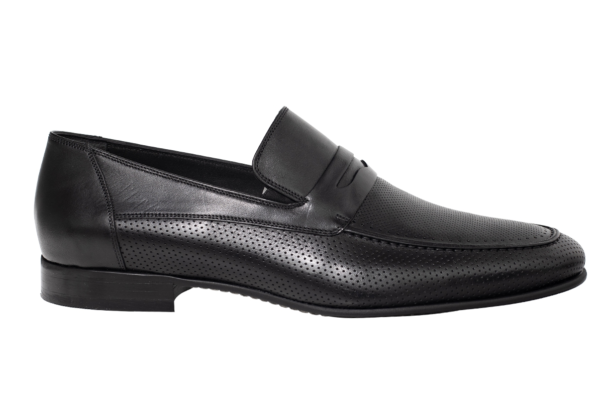 J1407 Black Antic Man Classic Shoe Models, Genuine Leather Man Classic ...