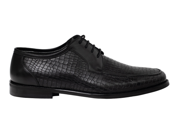 J2063 Black Croco Classic shoes - Chaussures Jacobson  - chaussures, sandales, chaussons