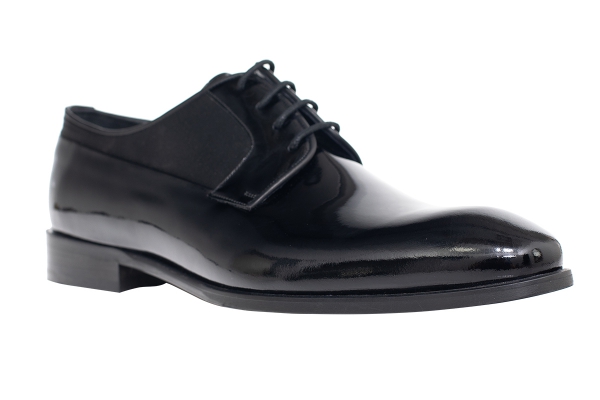 J9707 Black Patent Satin أحذيه كلاسيكيه - أحذية جاكوبسون - حذاء, صندل, شبشب