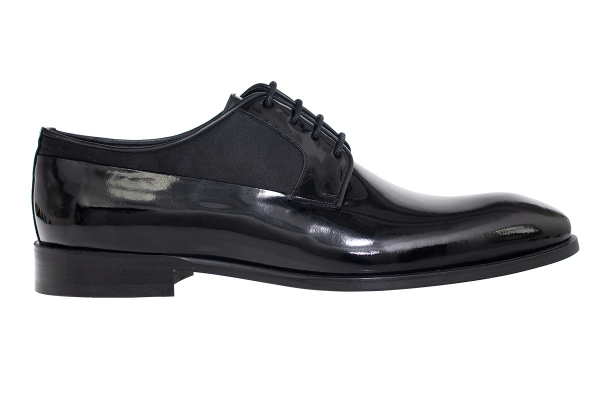 J9707 Black Patent Satin أحذيه كلاسيكيه - أحذية جاكوبسون - حذاء, صندل, شبشب