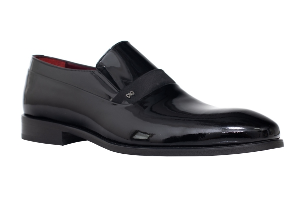 J9708 Black Patent Satin أحذيه كلاسيكيه - أحذية جاكوبسون - حذاء, صندل, شبشب