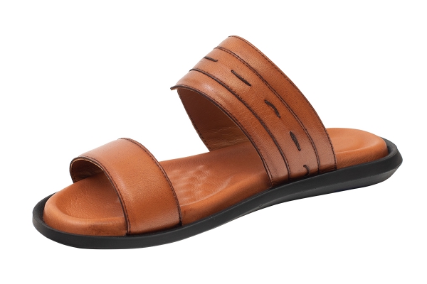 J2101 Tan Man Sandals Slippers Models, Genuine Leather Man Sandals Slippers Collection 2