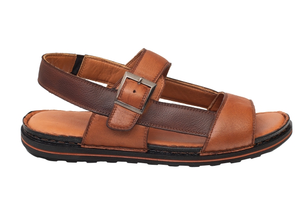 J2121 Tan - Nubuck Tan Man Sandals Slippers Models, Genuine Leather Man Sandals Slippers Collection 2