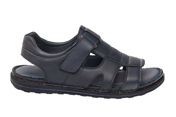 J2128 Navy Blue Man Sandals Slippers Models, Genuine Leather Man Sandals Slippers Collection 2