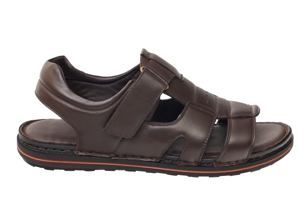 J2128 Brown Man Sandals Slippers Models, Genuine Leather Man Sandals Slippers Collection 2