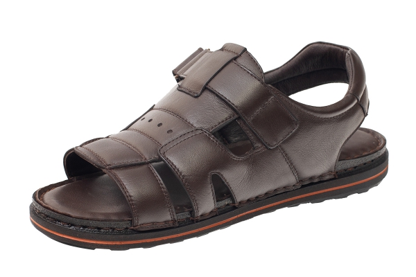 J2128 Brown Man Sandals Slippers Models, Genuine Leather Man Sandals Slippers Collection 2