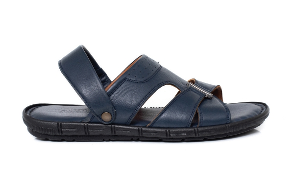 J2095 Navy Blue Man Sandals Slippers Models, Genuine Leather Man Sandals Slippers Collection