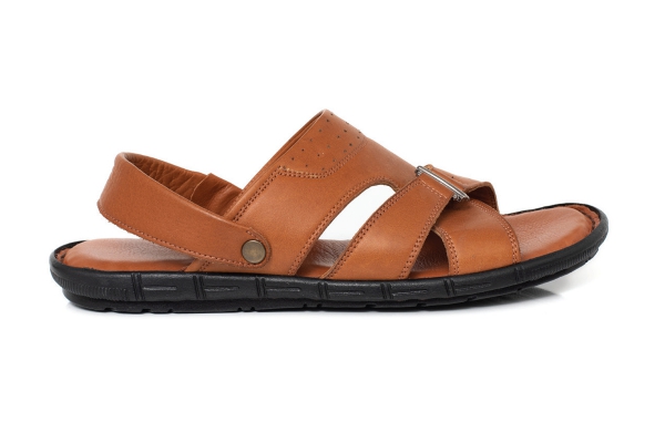 J2095 Tan Man Sandals Slippers Models, Genuine Leather Man Sandals Slippers Collection