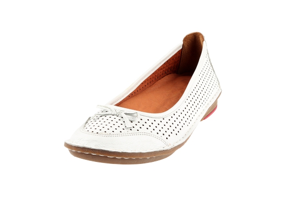 J1003 ابيض Women Comfort Shoes Models, Genuine Leather Women Comfort Shoes Collection