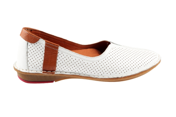 J1006 ابيض Women Comfort Shoes Models, Genuine Leather Women Comfort Shoes Collection