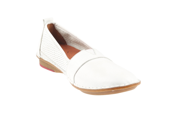 J1007 ابيض Women Comfort Shoes Models, Genuine Leather Women Comfort Shoes Collection