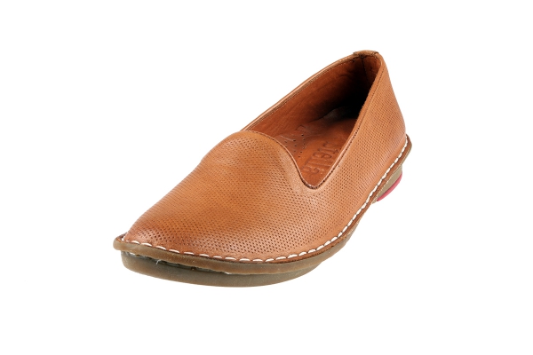 J1015 Rust Brown Women Comfort Shoes Models, Genuine Leather Women Comfort Shoes Collection