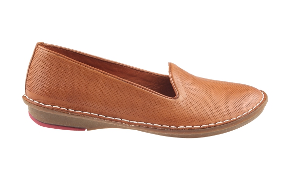 J1015 Rust Brown Women Comfort Shoes Models, Genuine Leather Women Comfort Shoes Collection