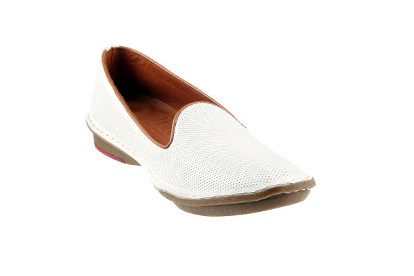 J1015 ابيض Women Comfort Shoes Models, Genuine Leather Women Comfort Shoes Collection