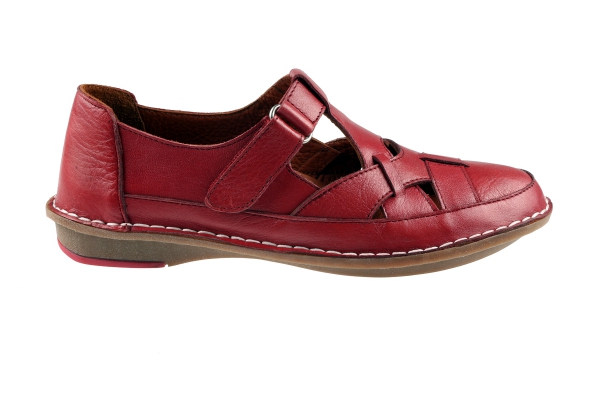 J1025 Maroon Women Comfort Shoes Models, Genuine Leather Women Comfort Shoes Collection