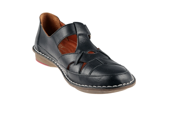 J1025 Черный Women Comfort Shoes Models, Genuine Leather Women Comfort Shoes Collection