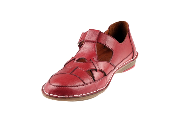 J1025 Maroon Women Comfort Shoes Models, Genuine Leather Women Comfort Shoes Collection